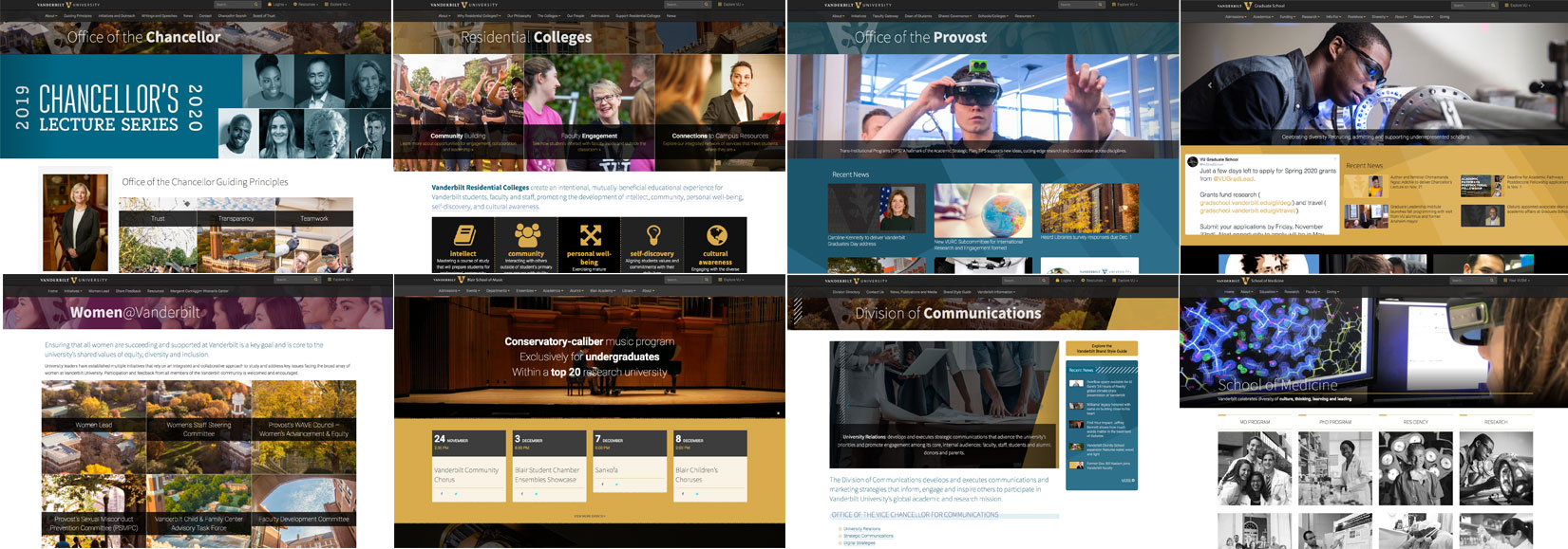 Screenshots of Websites