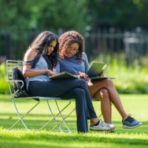 Students on Bench